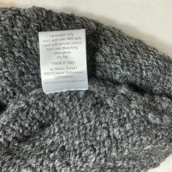 Black Palms Textured Alpaca Superfine Blend Oversize Bubble Sweater Anthracite M - Picture 8 of 8